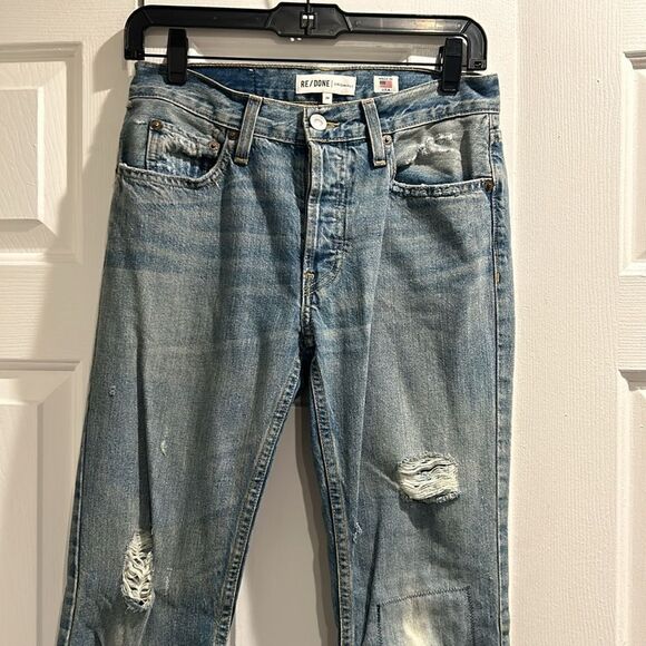 Re/Done Cropped Jeans, Size 24 - Picture 2 of 12